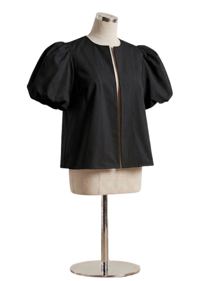 Top Puff-Sleeve Minimal