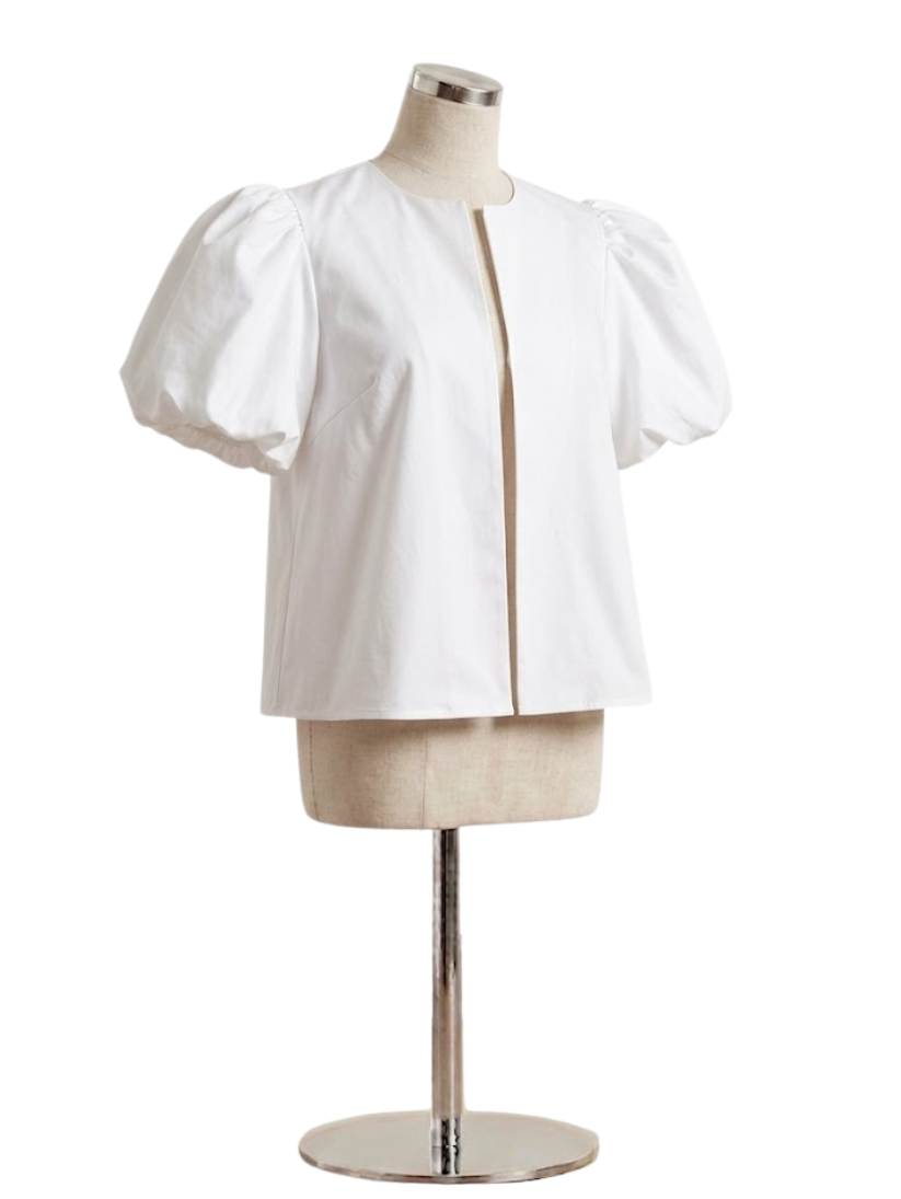 Top Puff-Sleeve Minimal
