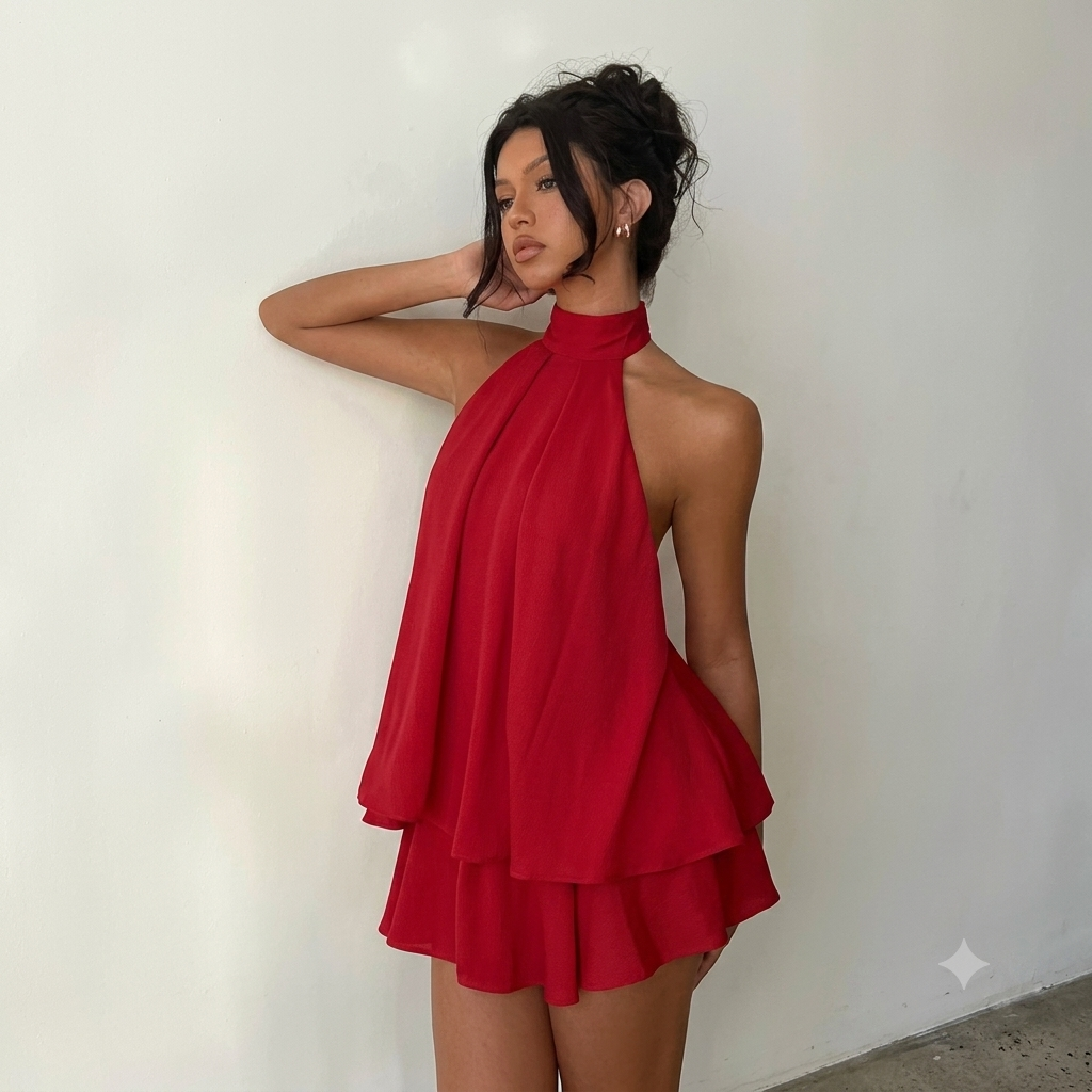 Vestido Mini Halter Y2K