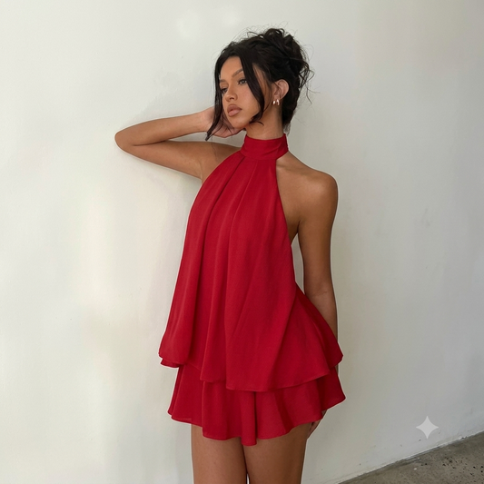 Vestido Mini Halter Y2K