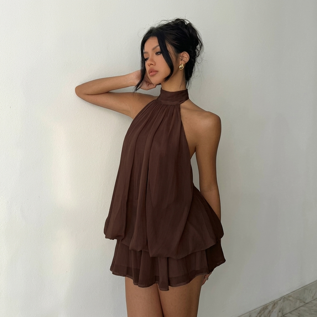 Vestido Mini Halter Y2K