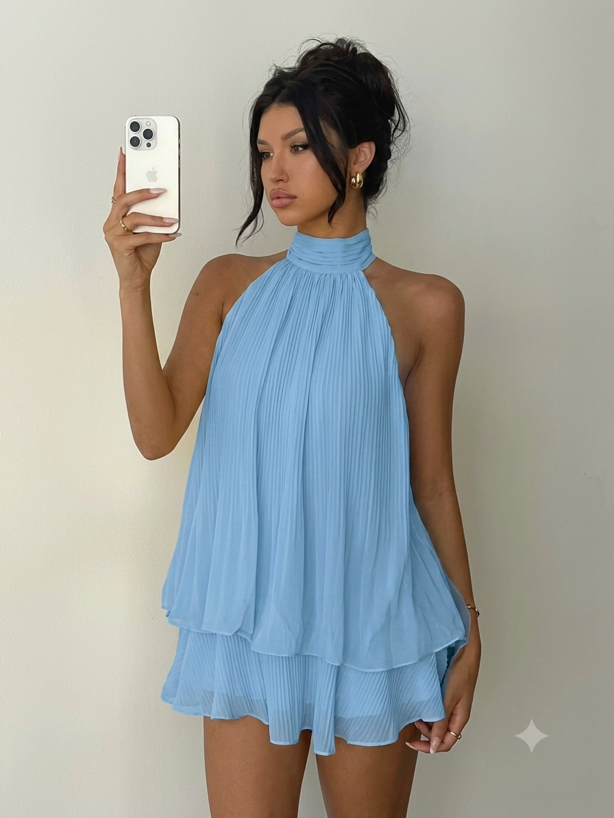 Vestido Mini Halter Y2K