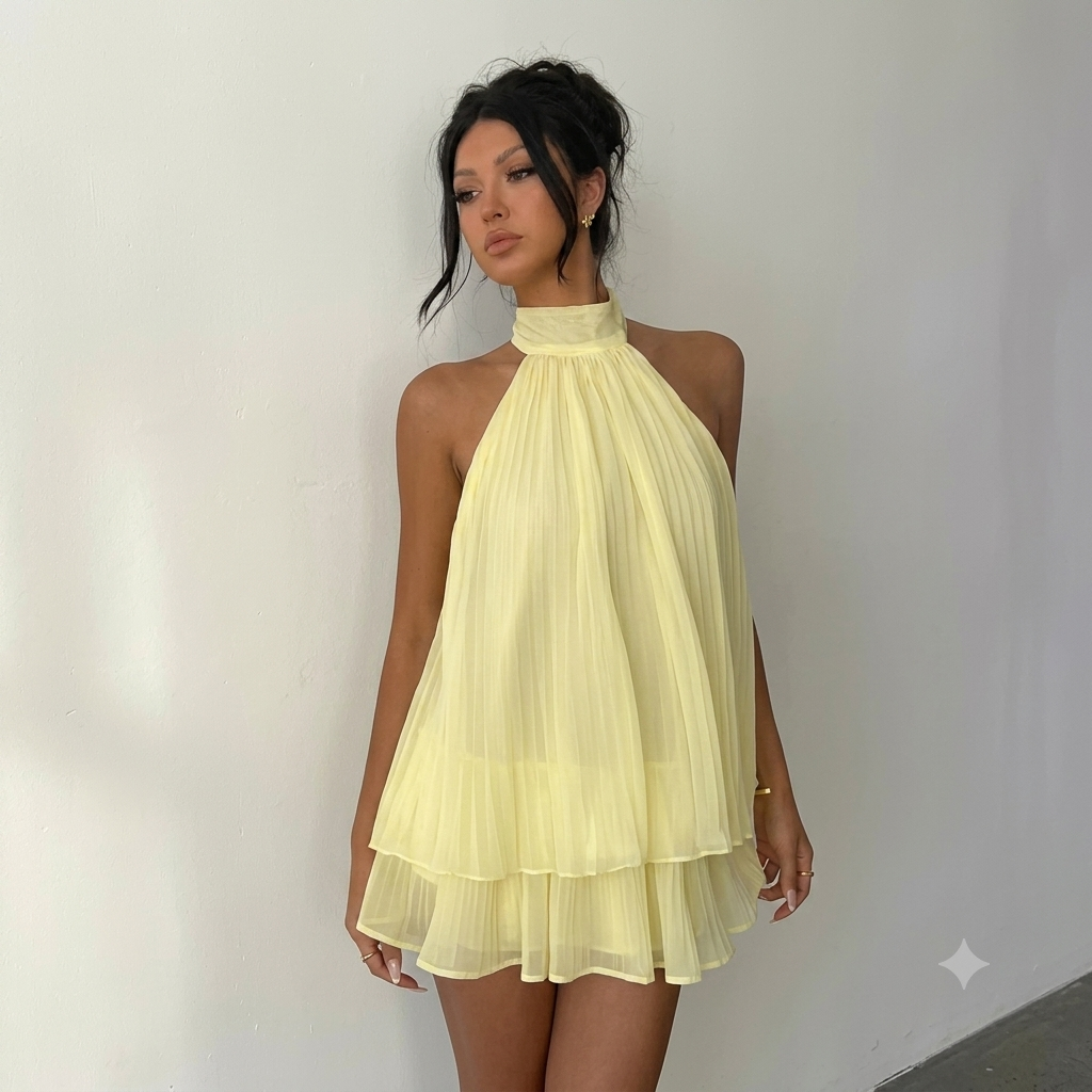 Vestido Mini Halter Y2K